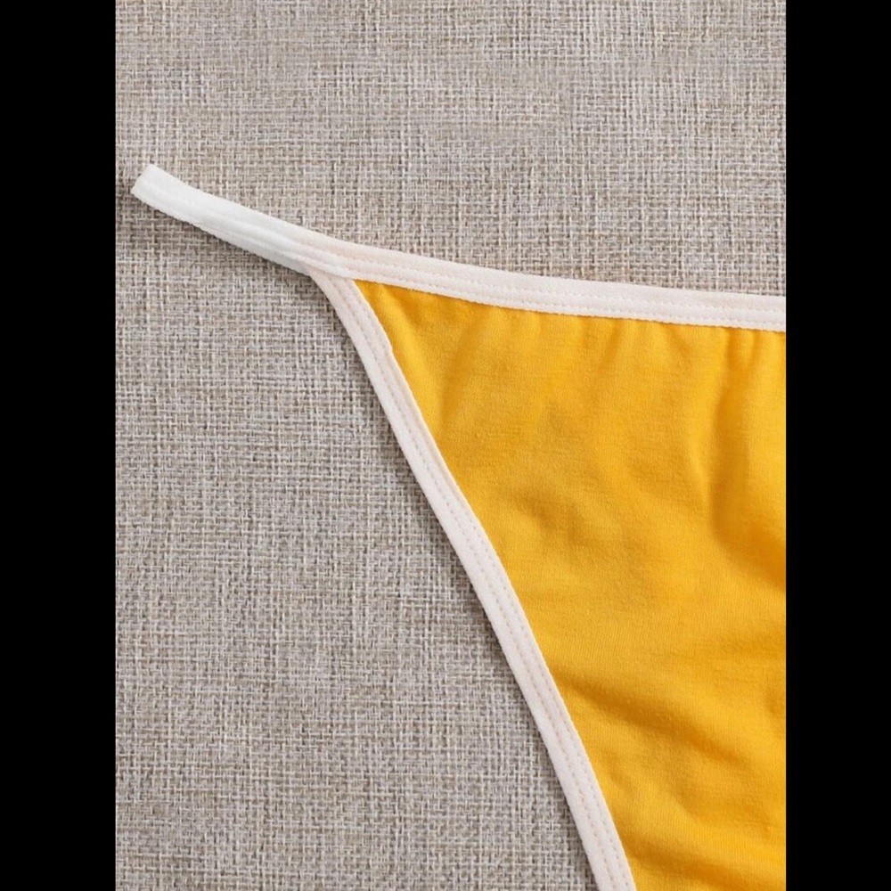 Yellow, Sporty, Lingerie Set - Picture 5 of 6